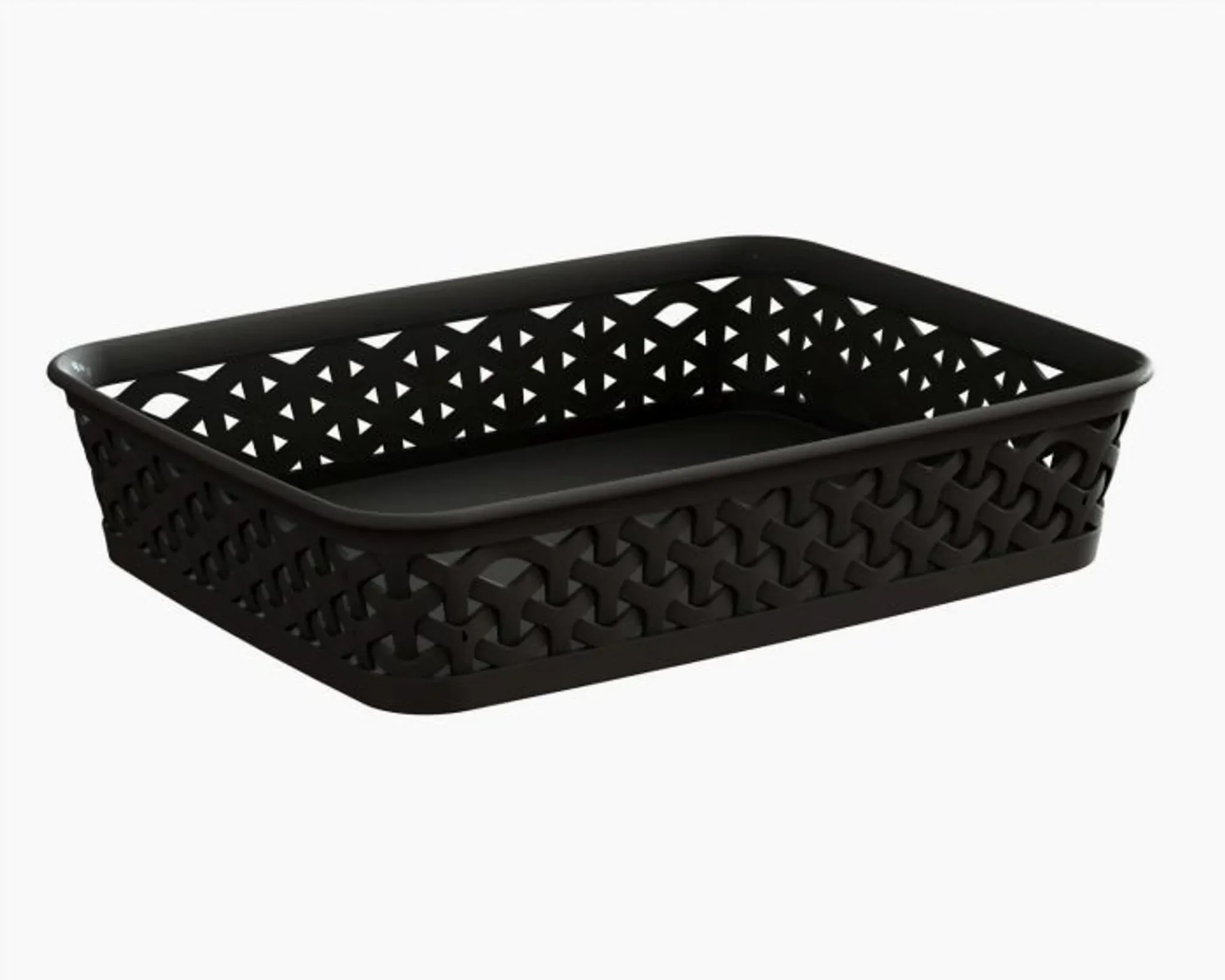 Curver MyStyle Organizer Tray A5 – Rattan-Optik, Dunkelbraun